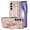Rosegold, variant on Finger Ring Wrist Band Phone Case Compatible with Samsung Galaxy S24 for Women Girls, Adjustable Wristband Kickstand [Stand Function] PU Leather Case Cover for Samsung Galaxy S24, Black