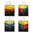 thumbnail image 2 of Naloa Tennis Ball In Fire And Water Tissue Box Cover Leather Tissue Holder Square Facial Tissue Case for Bathroom, Vanity Countertop, Tabletop, Car, 2 of 7