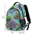 thumbnail image 3 of ALAZA Fish in Ocean Coral Backpack Elementary School Bag Bookbag Travel Rucksack, 3 of 7