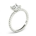 thumbnail image 2 of Dash Jewel Princess Cut 1.8 Ct Lab Created Diamond Wedding Ring - Stamped 14K White Gold Plated Diamond Engagement Ring - Twisted Style Wedding Anniversary Ring - Promise Diamond Ring Clearance, 2 of 6