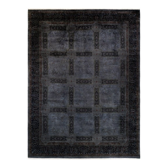 Fine Vibrance, One-of-a-Kind Hand-Knotted Area Rug - Gray, 9' 2" x 12' 1"
