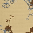 thumbnail image 3 of SAFAVIEH Courtyard Christian Floral Indoor/Outdoor Area Rug, Natural Brown/Blue, 4' x 5'7", 3 of 4