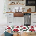 thumbnail image 4 of Kitchen Rugs and Mats Set of 1 Christmas Theme Red Flowers and Berry Kitchen Sink Mat,Non-Slip Area Runner Rug,Washable Floor Mat for Home Dining Room Office 15"x47", 4 of 6