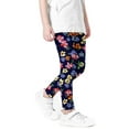 thumbnail image 2 of Girls Clothes Clearance Under 5, Girls Leggings 3-8T Casual Fall Stretch Cotton Jeggings Floral/Hearts Printed Tights Full Length Slim Fit Pant (3-4T, Multicolor O), 2 of 4