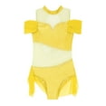 thumbnail image 3 of Alvivi Kids Girls Off-Shoulder Leotard Ballet Modern Dance Performance Bodysuit Yellow 12, 3 of 7