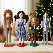 Northlight Set of 4 Decorative Wizard of Oz Wooden Christmas Nutcrackers