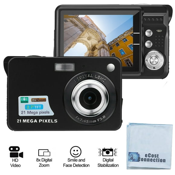Acuvar 21MP Megapixel Digital Camera with 2.7" LCD Screen, Rechargeable Battery, HD Photo and Video for Indoor, Outdoor Photography for Adults, Kids