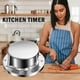 thumbnail image 3 of Temporizador De Cocina Temporizador De Cocina Chef Con Alarma Sonora No Necesita Pilas 100 % Mecánico Respaldo Magnético Exquisito Cuerpo De Acero Inoxidable, 3 of 8