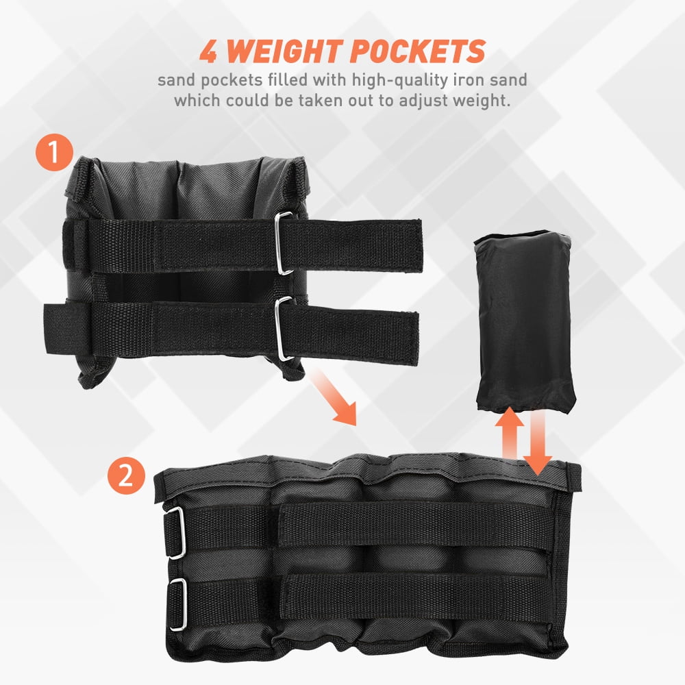 2Lb Set for Men or Women Running 1 Lb Each Health Benefits Zibesta Ankle Weights//Wrist Weights Muscle Toning Resistance Training Physical Therapy Walking