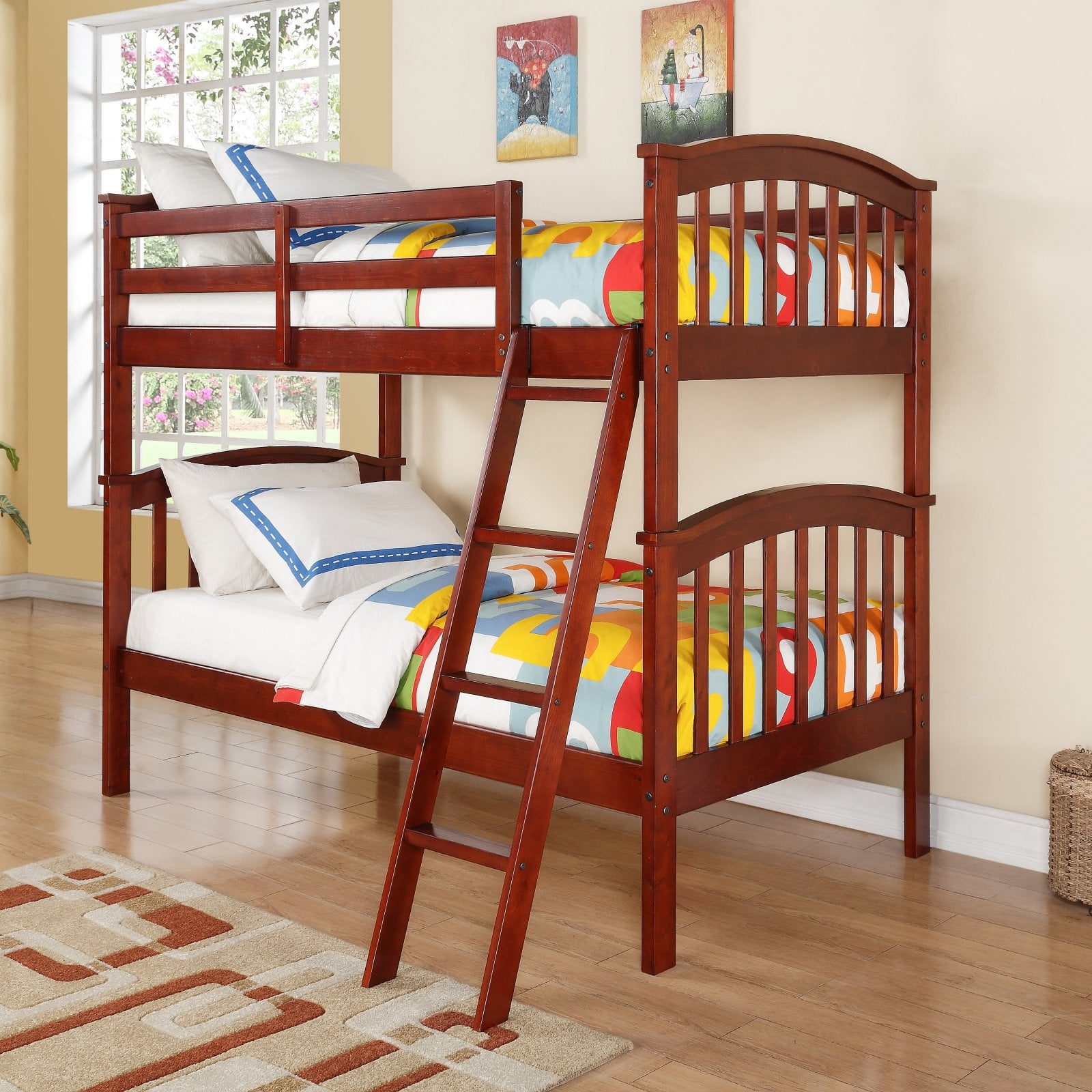 Donco Kids Columbia Twin Over Mission Bunk Bed Com