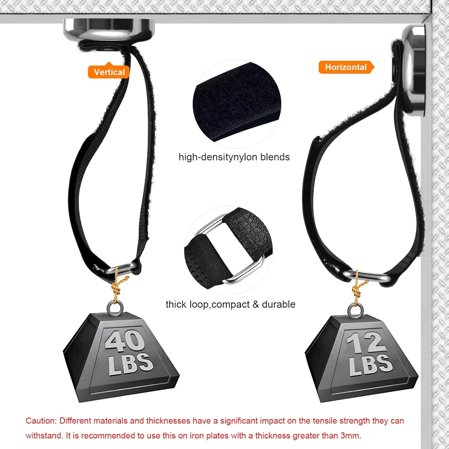 ABCISI Heavy Duty Magnetic Hooks, Magnetic Tool Holders, 40LBS Magnetic Garage Hooks, for Storing Cables, Ropes, Wires, and Cordless Tools in garages, workshops, Cruise, RVs, and Pickup（4pcs）