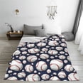 thumbnail image 5 of Salouo Cute Basebal Print Bed Blankets,Flannel Blanket Comfortable Air Conditioning Blanket Lightweight Blanket for Sofa Bed Travel & Couch -50"x40", 5 of 8