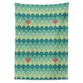 thumbnail image 3 of Ambesonne Abstract Tablecloth Rectangular Table Cover, Half Circles Spirals, 52"x70", Multicolor, 3 of 4