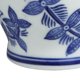 thumbnail image 4 of Tarro de porcelana Benzara de 15 cm con forma de urna, tapa azul floral, 4 of 5
