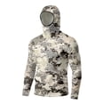 thumbnail image 5 of Havenx Upf 50+ Camo Hoodie Shirt for Men Camo Long Sleeve Hoodies with Mask Hooded Uv Upf 50+ Rash Guard Uv Protection Fishing Casual Summer Lightweight Hiking Blouses,Light Gray XL, 5 of 6