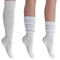 thumbnail image 5 of White Cotton Slouch Socks for Women Shoe Size 5-10 6 Pairs, 5 of 8