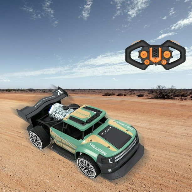6-Channel 2.4G Remote Control Car For Kids High Speed Race Drift RC Cars Toy With LED Spray Adju-stable Speed Kids Outdoor Toys For Boys Girls Gift