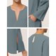 thumbnail image 5 of INSPIRAR CHIC Pijamas para Hombre de Algodón Ropa de Dormir con Cuello en V y Abertura Lateral, Túnica Larga con Bolsillo XL Gris Oscuro, 5 of 5