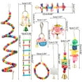 thumbnail image 2 of AMERTEER Parrot Toys Metal Rope Small Ladder Stand Budgie Cockatiel Cage Bird Toy Set, 2 of 8