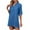 Blue, variant on MIUOWANP Winter Dresses for Women 2024 Plus Size Fashion Women's Spring/Summer Temperament Solid Long Sleeve V-Neck Dress