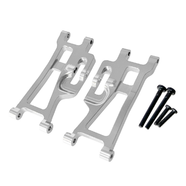 Piezas de Brazo Oscilante Inferior de Mejora de Metal para Coche RC para Go 1/14 14209 14210 H14BM Piezas de Actualización de Coche RC (Plateado)
