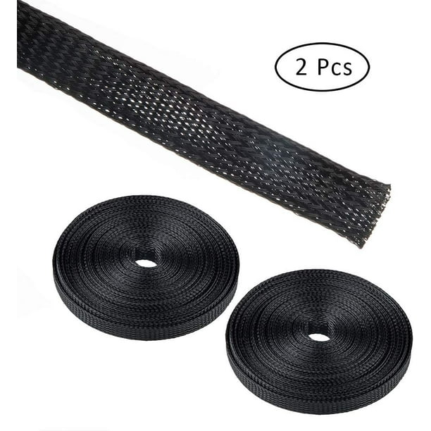 2 Pack, 33ft - 1/2 inch Cord Protector Wire Loom Tubing Cable