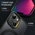 thumbnail image 6 of JETech Magnetic Case for iPhone 13 Mini 5.4-Inch Compatible with MagSafe, Translucent Matte Back Slim Shockproof Phone Cover (Black), 6 of 6