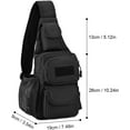 thumbnail image 3 of Borke Tactical Chest Sling Bag One Strap Crossbody Daypack Mini Shoulder Backpack for Sport Daily Use (Black), 3 of 7