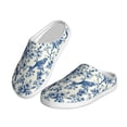 thumbnail image 2 of Lsque Vintage Floral Birds Pattern Womens Comfort Cotton on Scuff With Memory Foam and Anti-skid Sole Slipper-39/40, 2 of 7