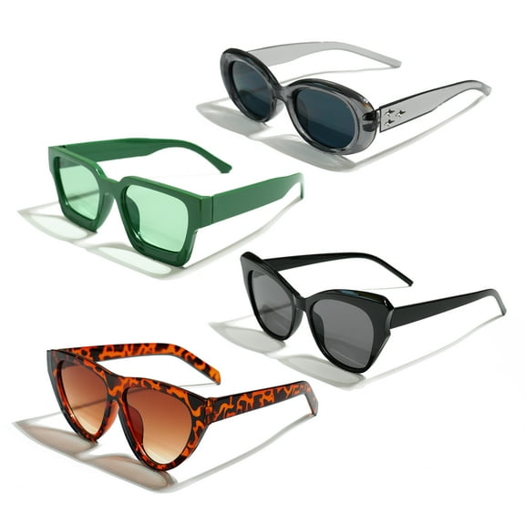 DDLM Women's Classic Fashion Black Polarized Sunglasses -4 Pack