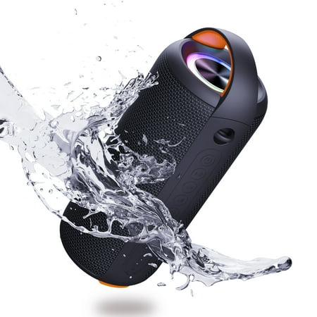 XL-03 Portable Bluetooth Speaker with Karaoke Mics, IPX6 Waterproof, 20W Bass & 16.8M RGB Lights – 15H Playtime, TWS Pairing, AUX/USB/TF – Party, Outdoor, Home