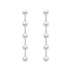 thumbnail image 2 of Pendientes para mujer, regalos para mujer, pendientes de perlas con temperamento, pendientes largos con borlas y cadena, pendientes plateados., 2 of 5