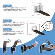 Wall Mounted Ironing Board with Height Adjustment, Space-Saving And Foldable Ironing Board with Removable Heat Resistant Cover