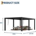 thumbnail image 3 of 12' x 20' Louvered Pergola with Adjustable Roof, Heavy Duty Aluminum-Iron Outdoor Patio Gazebo for Backyard, Waterproof Garden Shelter with Integrated Drainage System, Grey, 3 of 7