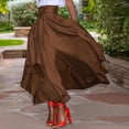thumbnail image 4 of ZANZEA Women Summer Skirts Split Hem Lace-Up Asymmetric Party Casual Long Skirt, 4 of 4