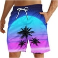 thumbnail image 2 of Puntoco Pantalones Cortos De Playa Para Hombre Con Bolsillo Con Cordón Y Estampado X24 Azul Xxl,Pantalones Cortos Hombre, 2 of 4