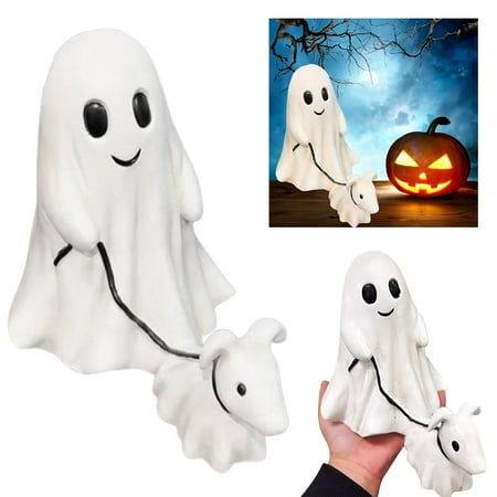 

Fashionable Ghost Figurine Ghost Walking Dog Statue Decorations Indoor Ghosts Decorations Home Tabletop Decorations Ghost Projector