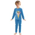 thumbnail image 6 of FORMRS Long Sleeve Top and Pants Pajama Set for Niños 2-Piece Sleepwear, Sizes 18M-8Y, Colorful Ice Cream Cat, 6 of 6