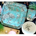 thumbnail image 3 of 222 Fifth Adelaide Square Porcelain Dinnerware Set, 16-Piece, Blue Toile, 3 of 10