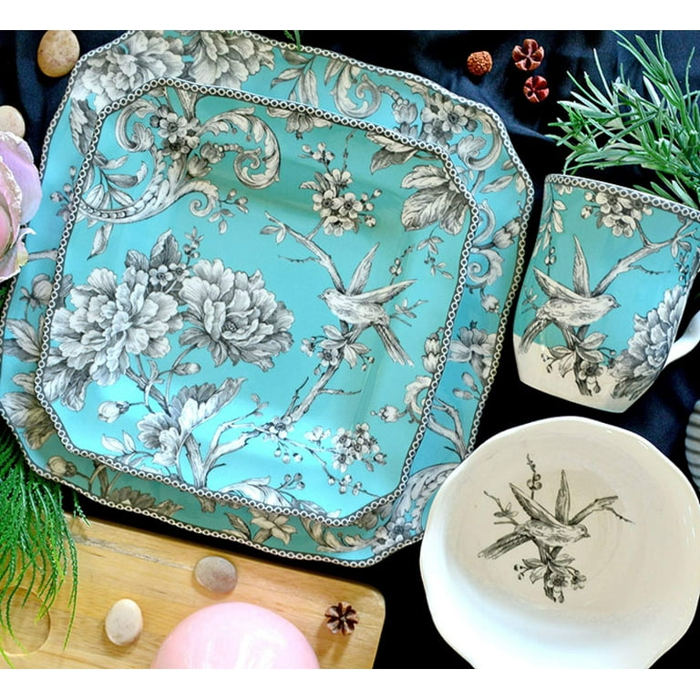 222 Fifth Floral Dishware - Adelaide Square Porcelain Dinnerware
