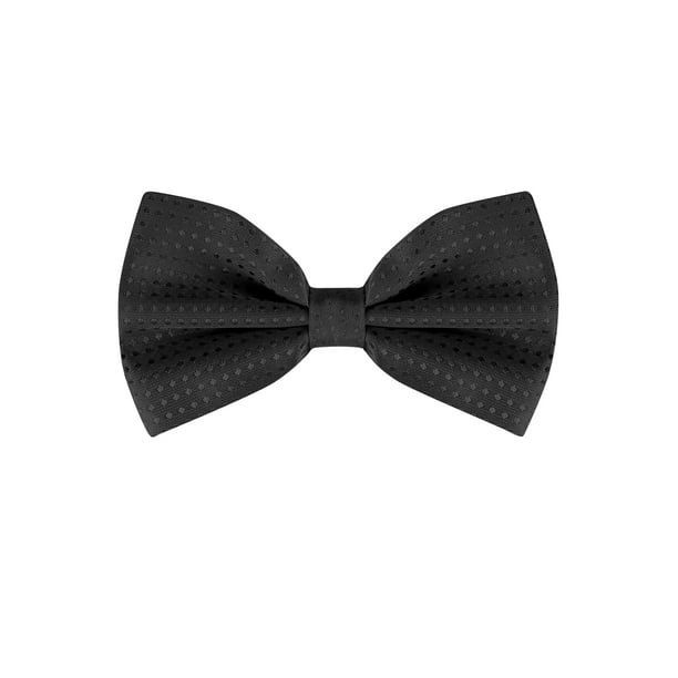 CORBATA DE LAZO PREATADA INSPIRE CHIC PARA EL DÍA DEL PADRE, HOMBRES, CON PUNTOS DE POLKA, CORBATAS DE BODA, TAMAÑO ÚNICO, NEGRO