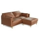 thumbnail image 4 of Sofá Cama Makora Samba con Memory Foam Color Café Vinipiel Respaldo Reclinable de 3 Posiciones, 4 of 7