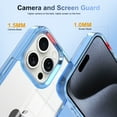 thumbnail image 5 of for iPhone 12 Pro Max Crystal Clear Case [Anti-Yellowing] Anti-Scratch Transparent Hard Back and Flexible Edge [Military Grade Drop Protection] Shockproof Phone Cover for iPhone 12 Pro Max, Blue, 5 of 8