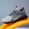 thumbnail image 5 of Men's Breathable Knit Blade-Sole Sneakers, Lightweight Lace-Up Athletic Shoes with Shock Absorption for Running, Gym, and Casual Streetwear, 5 of 10