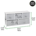 thumbnail image 3 of mDesign Baby + Kids Wide Storage Dresser with 5 Removable Drawers, Gray, 3 of 8
