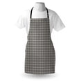 thumbnail image 4 of Lattice Apron, Mosaic of Repeating Abstract Star Shapes in Geometric Style Mesh Ornament, Unisex Kitchen Bib with Adjustable Neck for Cooking Gardening, Adult Size, Black and Eggshell, by Ambesonne, 4 of 4