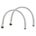 thumbnail image 1 of Conector de manguera de grifo Uxcell de 2 paquetes de 20 pulgadas, conector de rosca hembra 9/16" x G1/2 para baño [Color S/S], 1 of 6