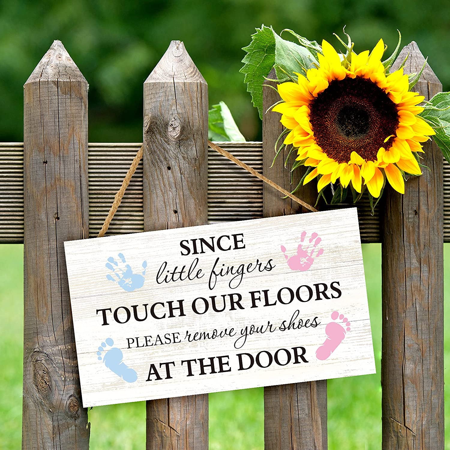 Cartello In Legno Parete 25x20 Cm - Scritta 'Please Remove Your Shoes' (Togliete Le Scarpe) - Rustico Per Ingresso, Casa, Regalo