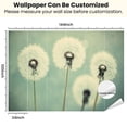 thumbnail image 3 of Peel and Stick Wallpaper Canvas Retro Soft Colored Dandelion Composition Bokeh Style Vintage Modern Art Wall Mural Decor Self Adhesive and Removable 100in x 144in, 3 of 7
