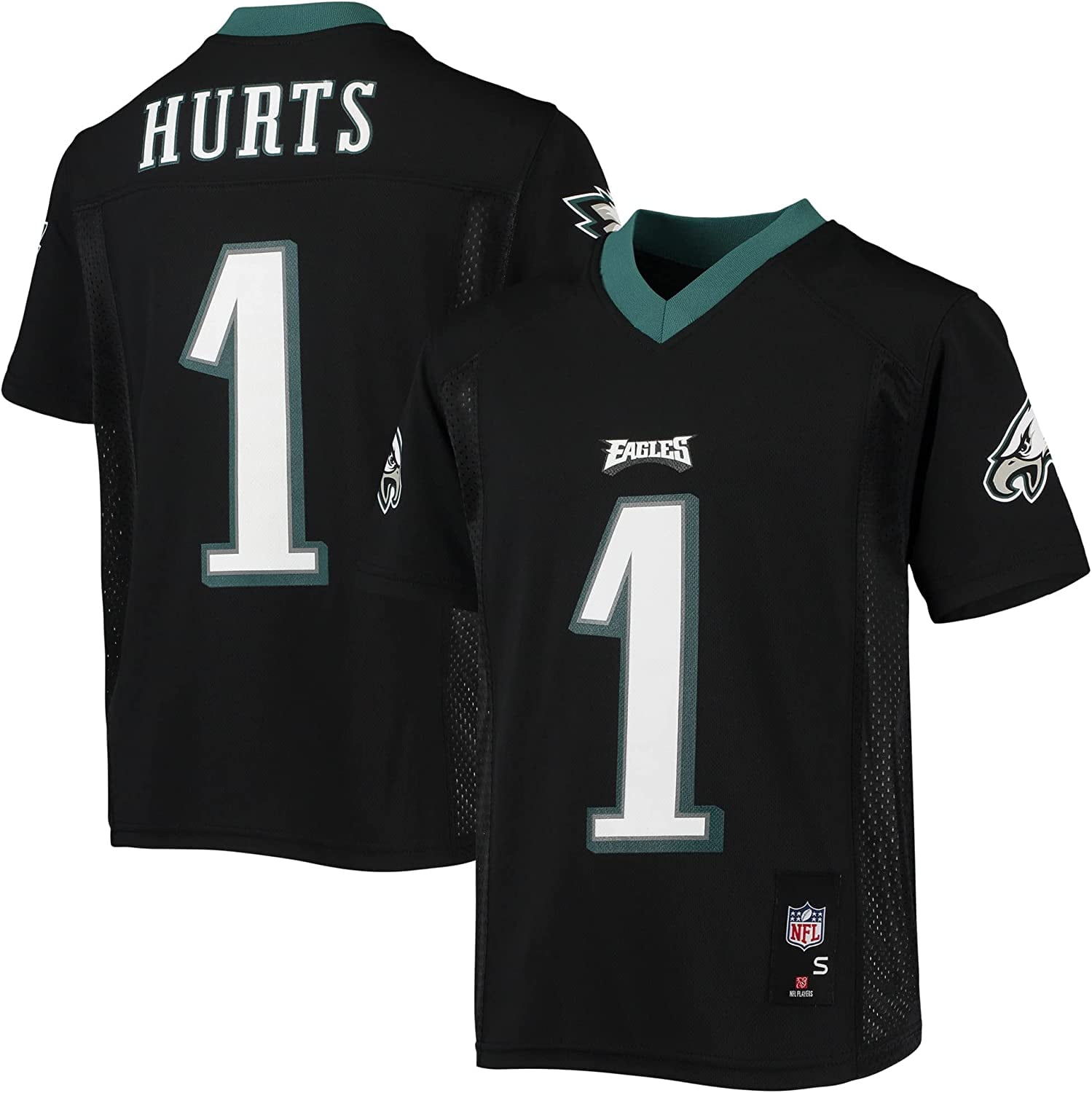 Outerstuff Youth Jalen Hurts Black Philadelphia Eagles_ Replica Player Jersey